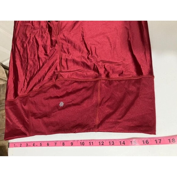 Athleta Elation Shine Size 2X Womens Deep Red Leggings Gym Yoga Activewear - Picture 7 of 10